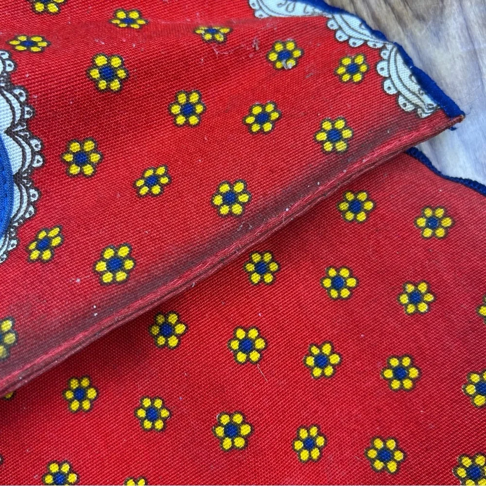 Vintage Clothespin Bag Red Floral Dress Apron Made in Austria